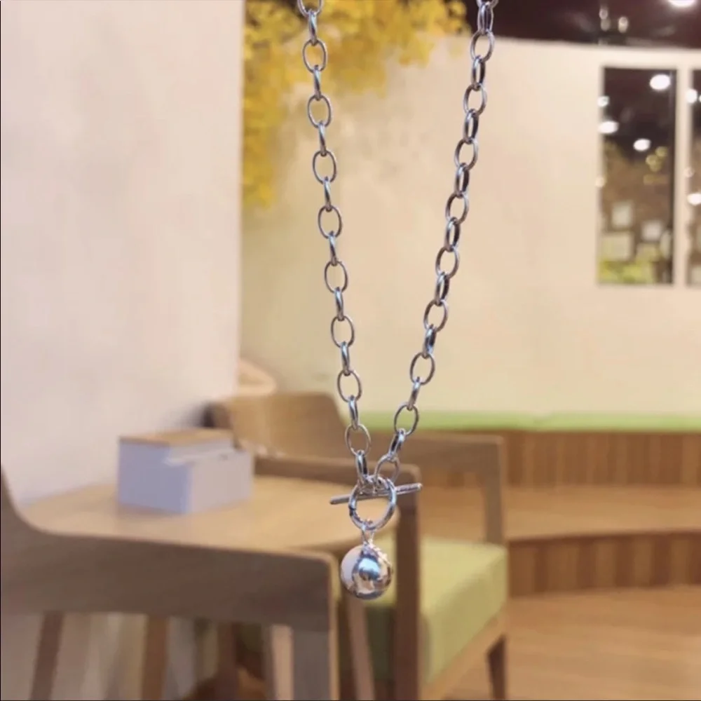 18” NEW 925 STERLING SILVER ROUND BEAD NECKLACE, NICE NECKLACE, CUTE NECKLACE - Picture 4 of 6